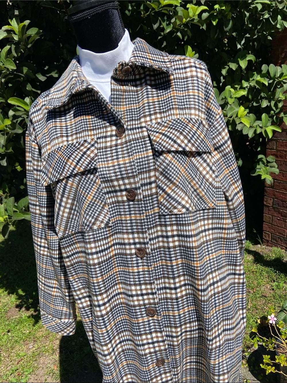Ruby Rd.Plaid Shacket Coat for Fall - Picture 6 of 13